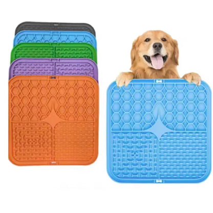 Pets and dogs lick mat. Slow Food Plate for Dog Bathing Distraction. Training Feeder Supplies in silicone 