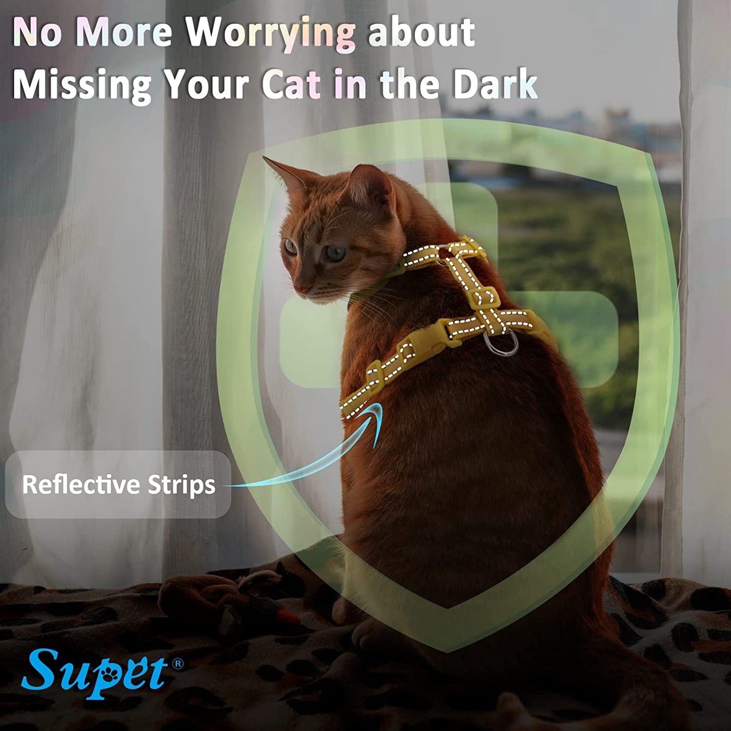 Escape-Proof Cat Harness and Leash Set – Adjustable Soft Mesh Vest for Cats & Kittens