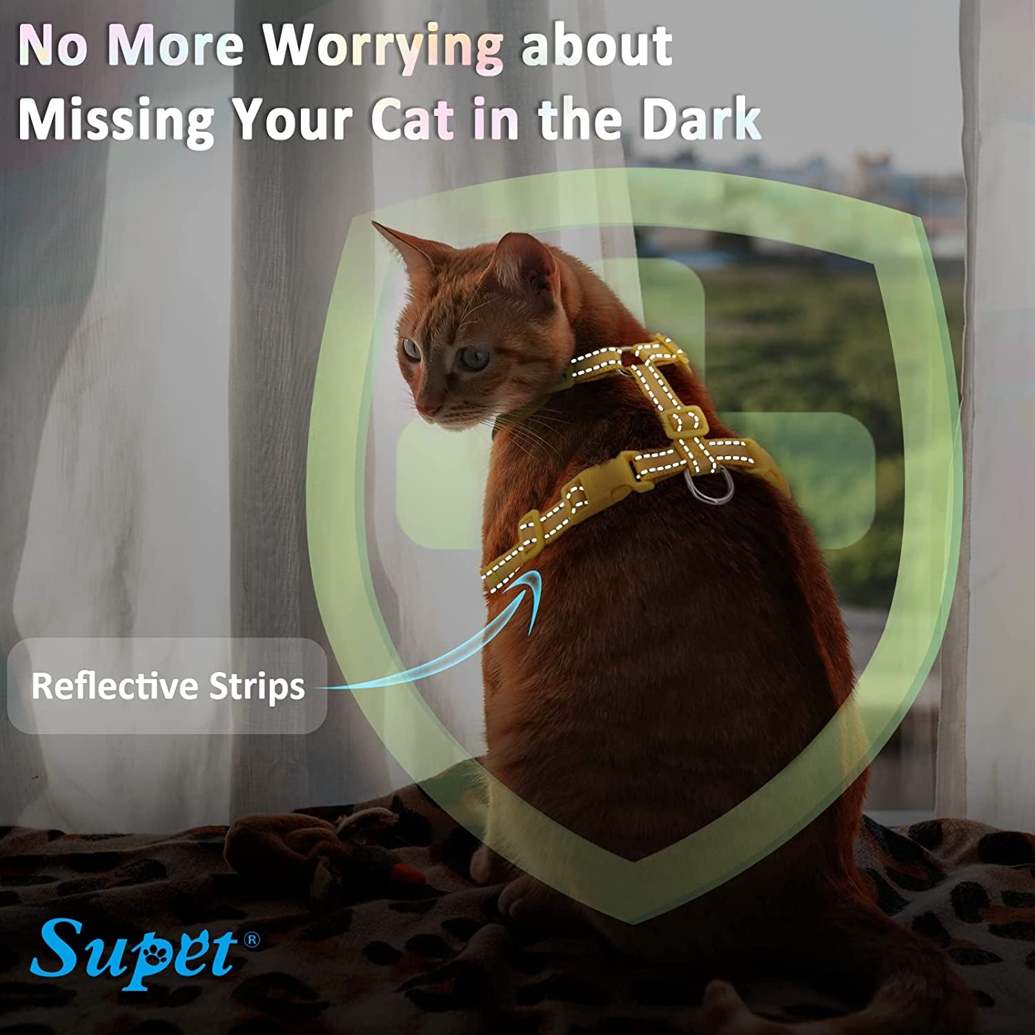 Escape-Proof Cat Harness and Leash Set – Adjustable Soft Mesh Vest for Cats & Kittens