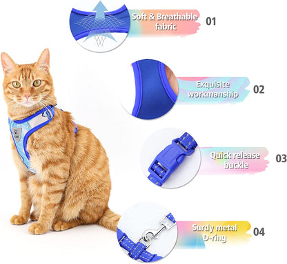 Escape-Proof Cat Harness and Leash Set – Adjustable Soft Mesh Vest for Cats & Kittens